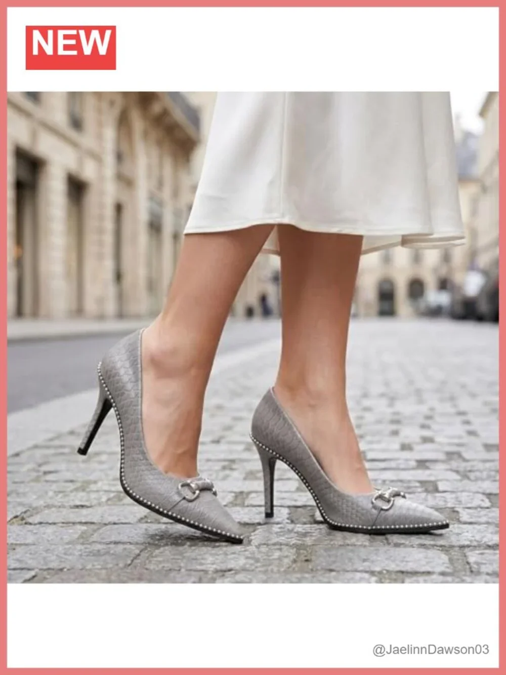 Beaded Pointed Toe Stiletto High Heel Pumps with Buckle Bow, Microfiber Dress